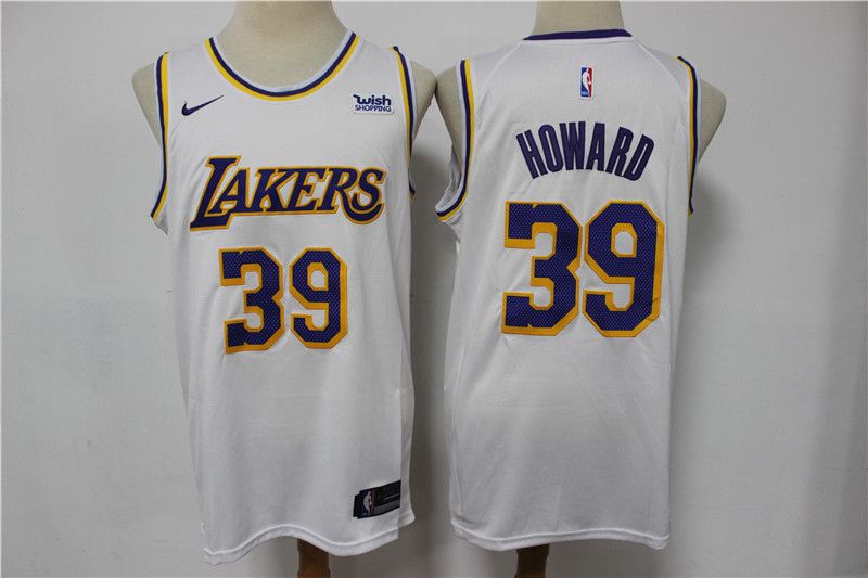 Men Los Angeles Lakers #39 Howard White Game Nike 2021 NBA Jerseys
